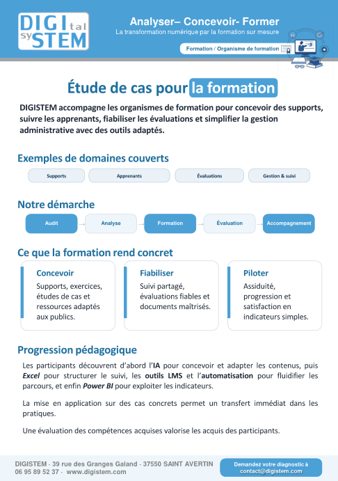 Illustration plaquette d'audit et formation en entreprise